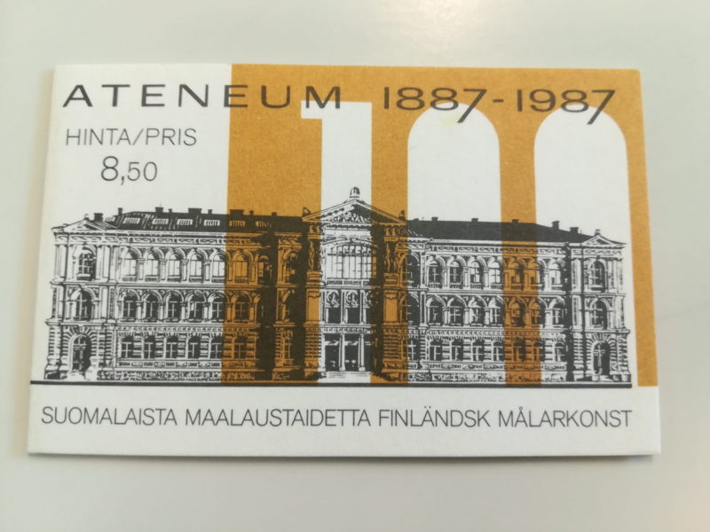 Ateneum 1887-1987, suomalaista maalaustaidetta, postimerkkivihko, Suomi 1987