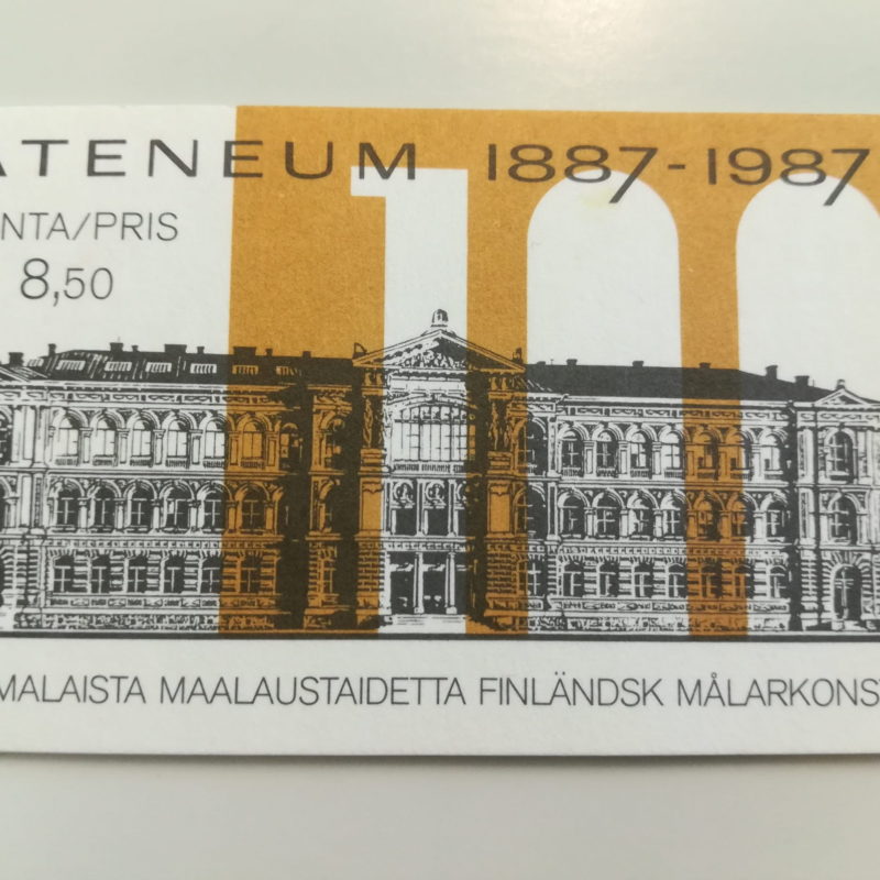 Ateneum 1887-1987, suomalaista maalaustaidetta, postimerkkivihko, Suomi 1987