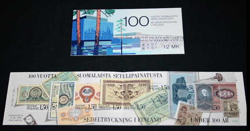 100 vuotta suomalaista setelipainatusta, postimerkkivihko, Suomi