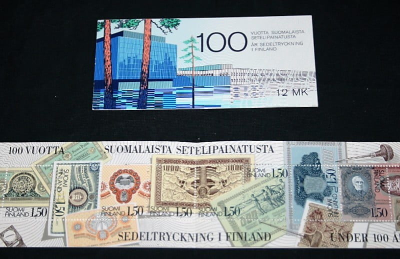 100 vuotta suomalaista setelipainatusta, postimerkkivihko, Suomi