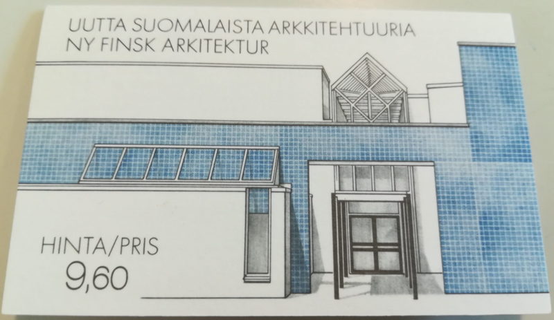 Uutta suomalaista arkkitehtuuria, postimerkkivihko, Suomi 1986, leimattu
