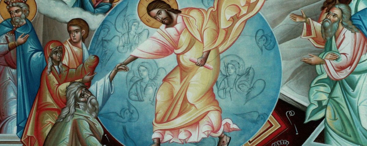 Kristuksen tuonelaan laskeutuminen, seinämaalaus