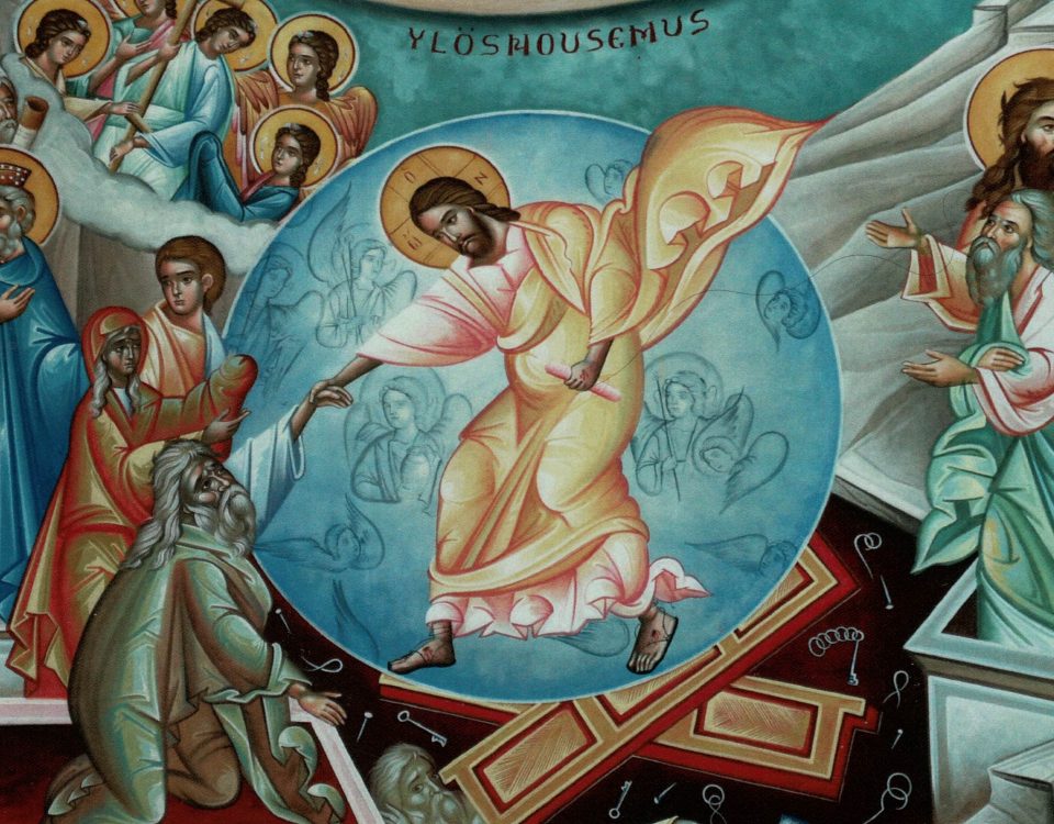 Kristuksen tuonelaan laskeutuminen, seinämaalaus