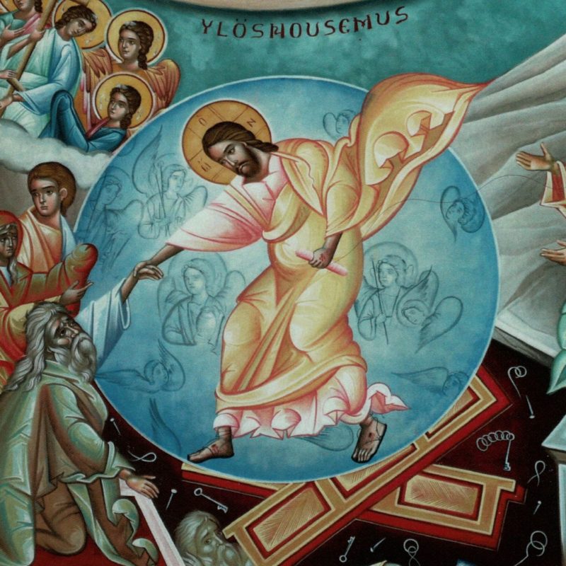 Kristuksen tuonelaan laskeutuminen, seinämaalaus