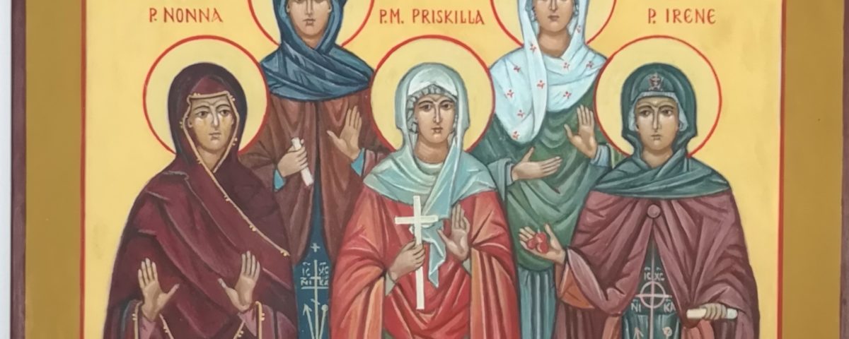 Pyhien diakonissojen ikoni Lintulan luostarissa sisariston tiloissa